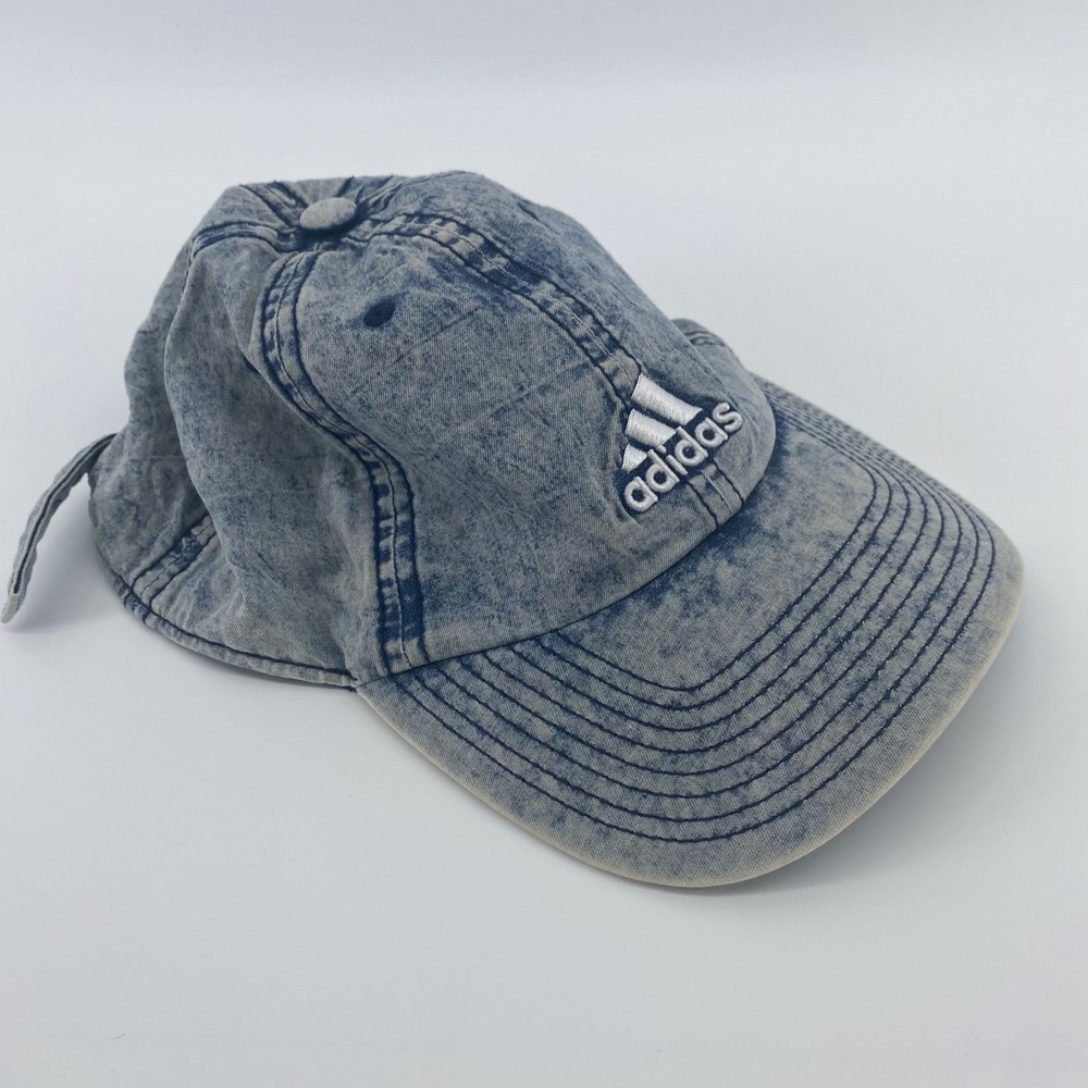 Adidas AEROREADY Acid Wash Denim Dad Hat Blue Adjustable Baseball Cap